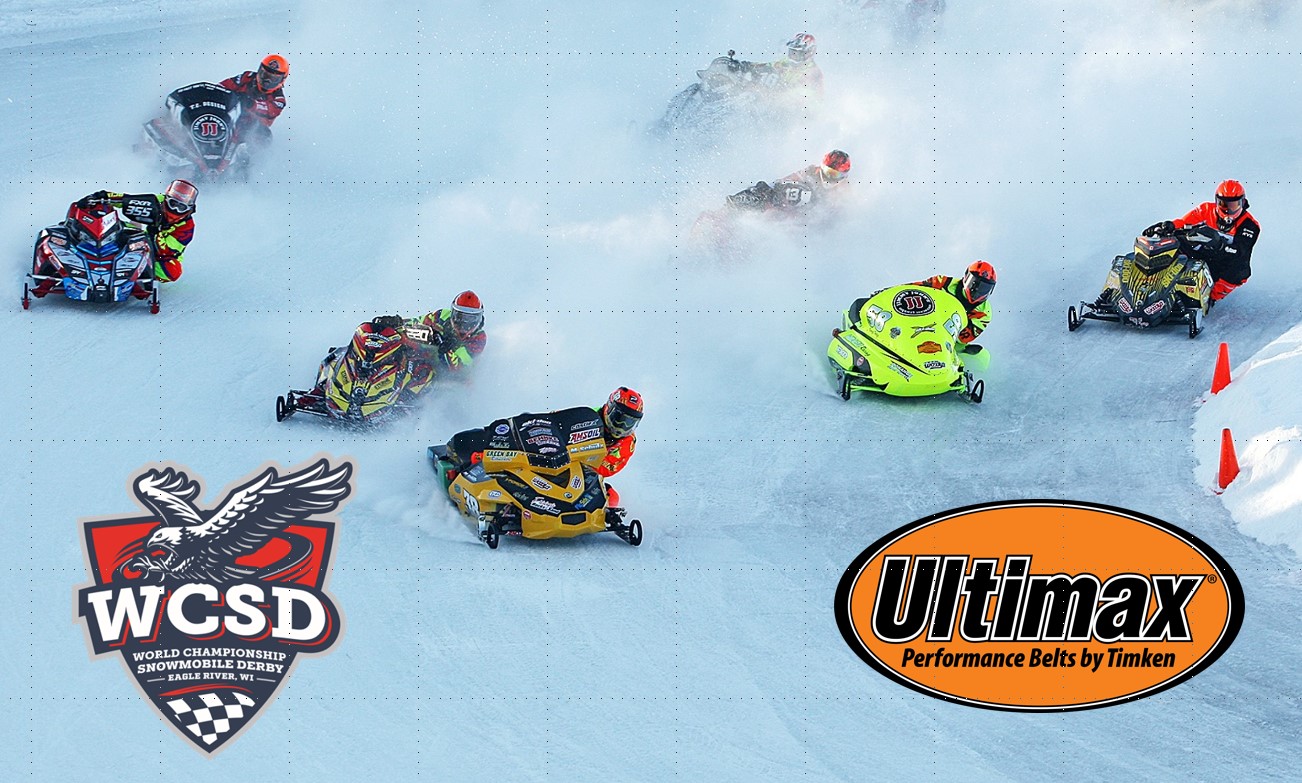 Eagle River Derby racing with logos